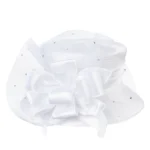 Elegant fashion fancy church hat with bowknot for women 2025 Wedding Hat PP Satin Braid Hat - Image 11